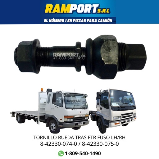 [NT8-42330-074-0] TORNILLO RUEDA TRAS FTR FUSO LH -4