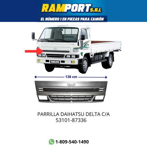 [NT53101-87336] PARRILLA DAIHATSU DELTA C/A
