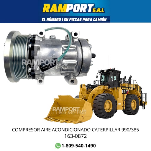 [163-0872] COMPRESOR AIRE ACONDICIONADO CATERPILLAR 990/385 *